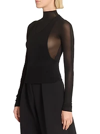 Le T-Shirt Strato Semi-Sheer Top