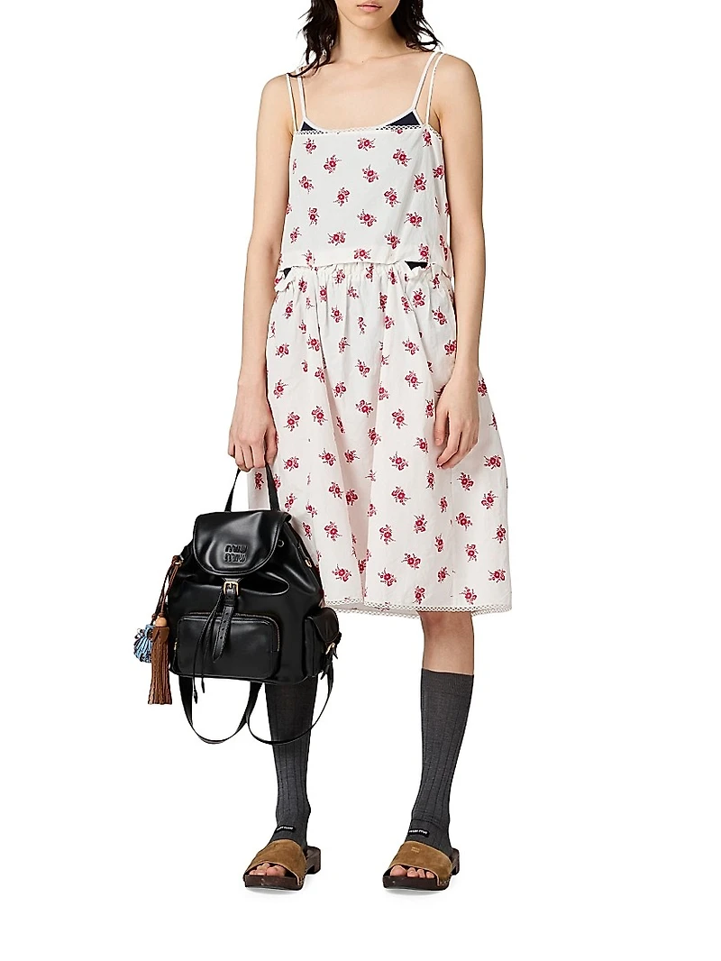 Slubbed Poplin Dress