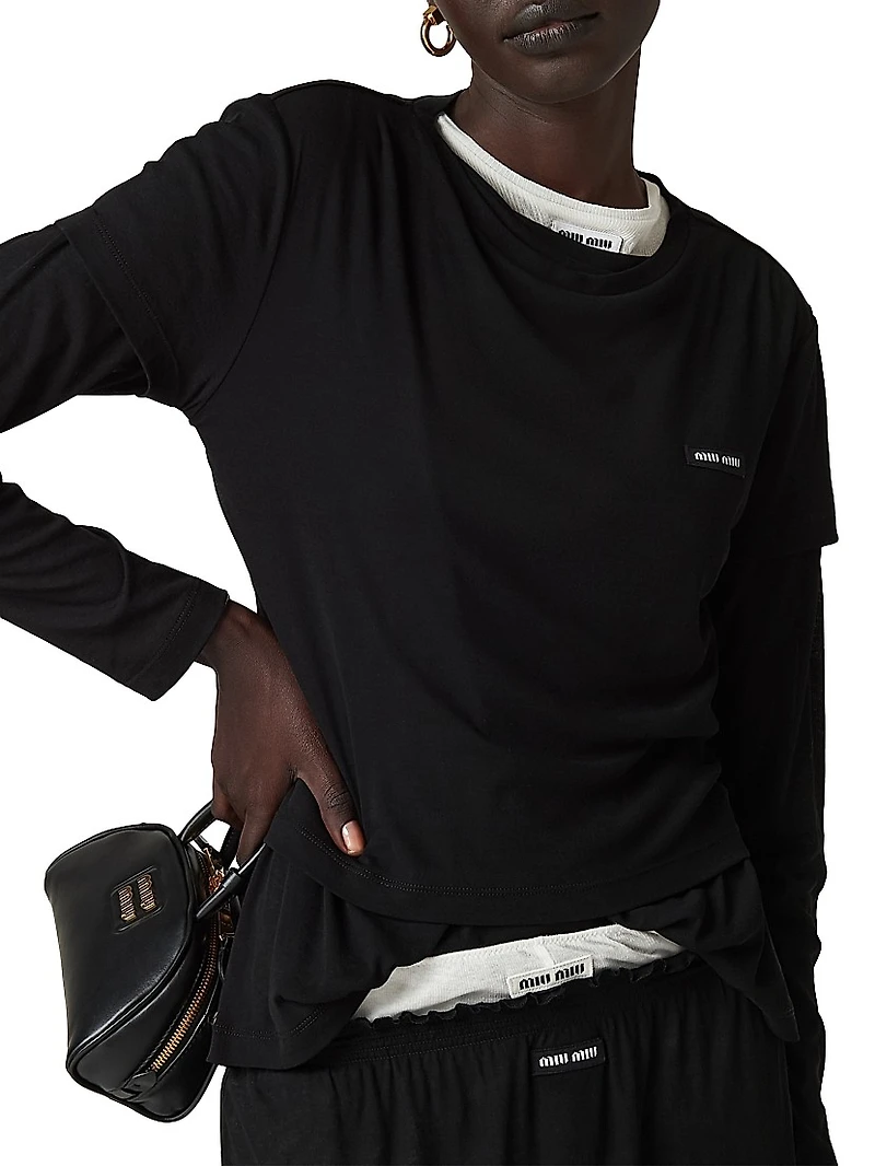 Ribbed Jersey T-Shirt