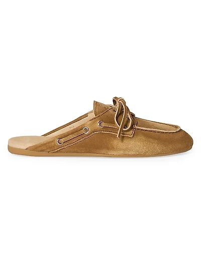 Faded Suede Mules