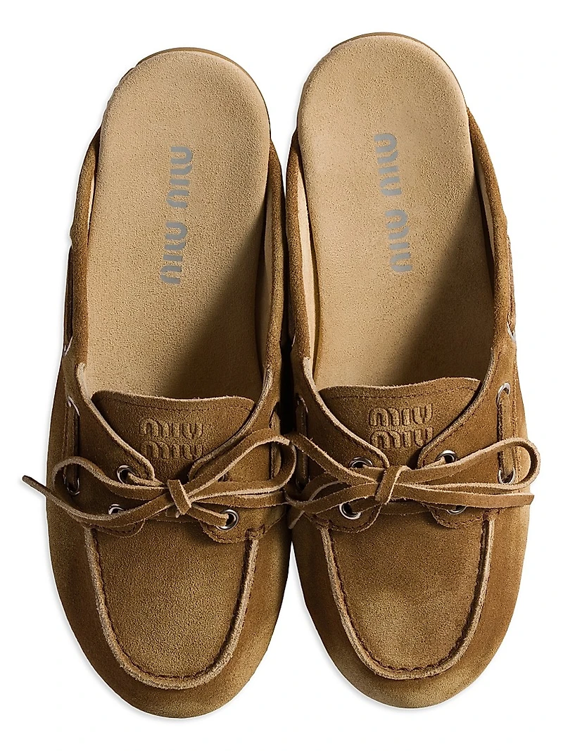 Faded Suede Mules