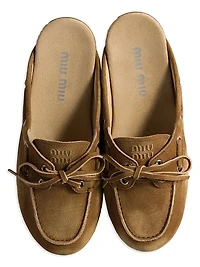 Faded Suede Mules
