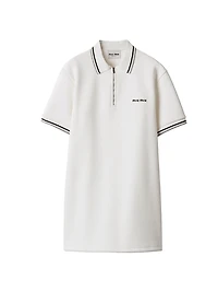 Bonded Piqué and Technical Jersey Dress