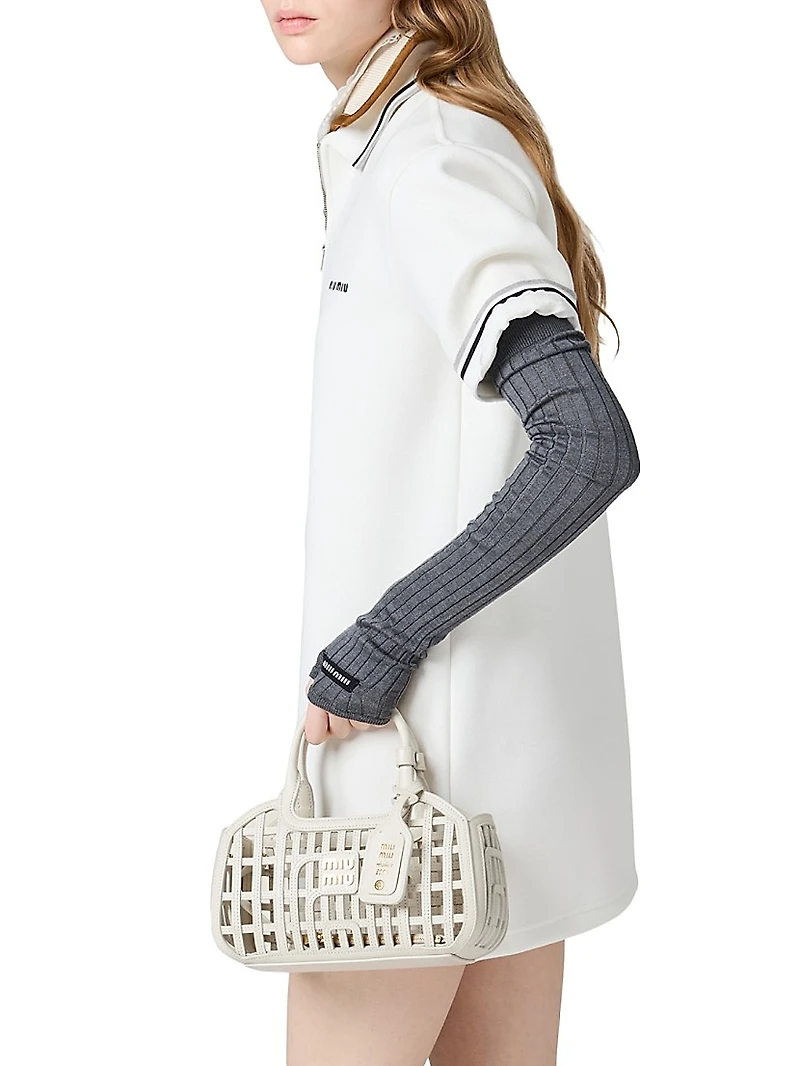 Bonded Piqué and Technical Jersey Dress