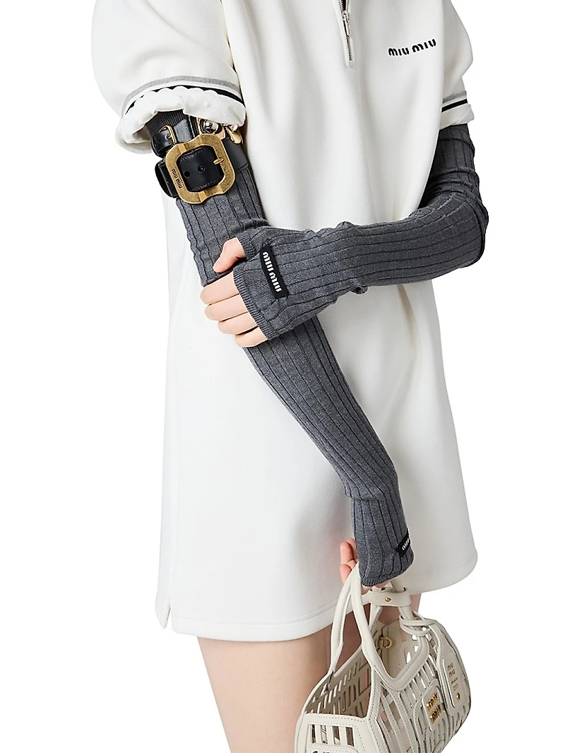 Bonded Piqué and Technical Jersey Dress