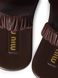 Ruches Nappa Leather Sandals