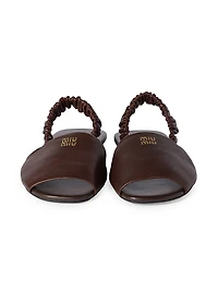 Ruches Nappa Leather Sandals