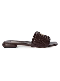 Matelasse Nappa Leather Slides