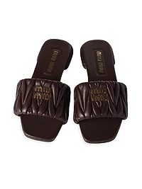 Matelasse Nappa Leather Slides