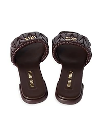 Matelasse Nappa Leather Slides
