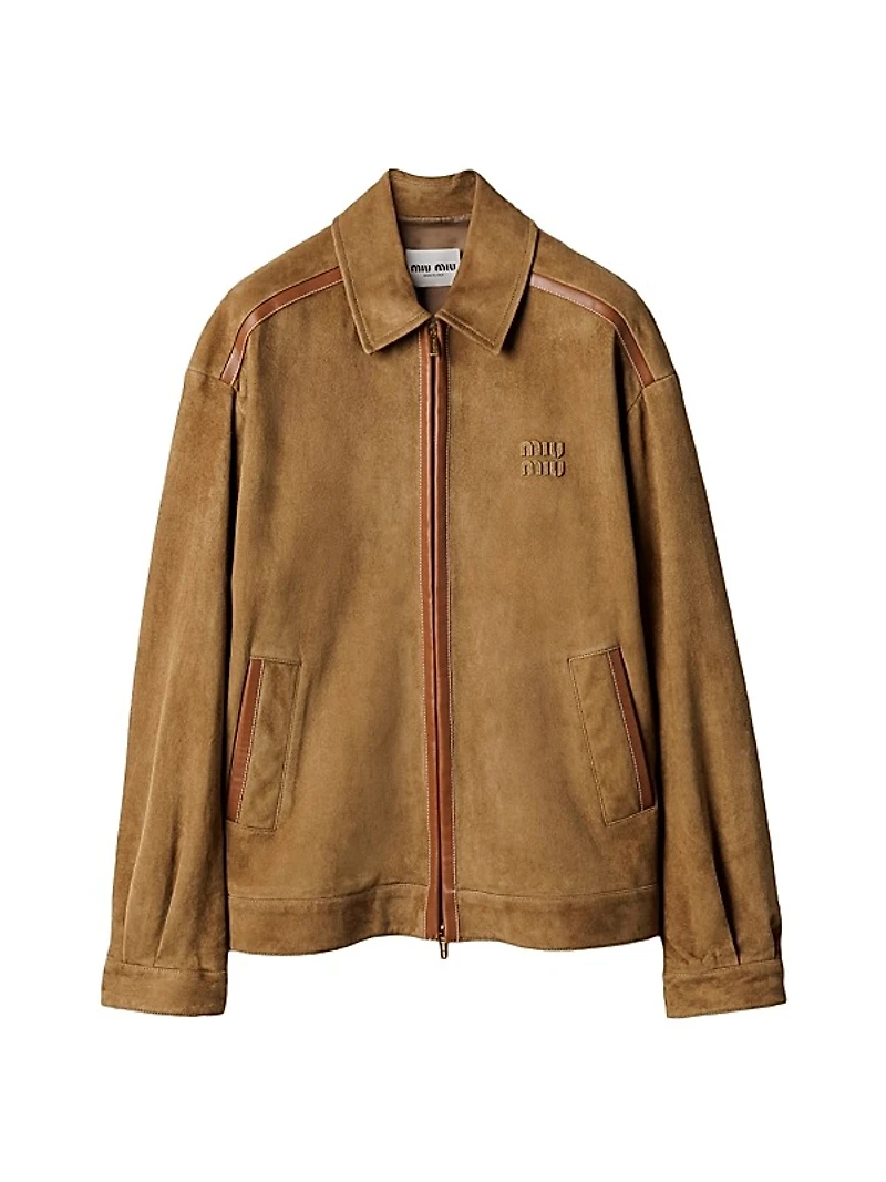 Suede Blouson Jacket