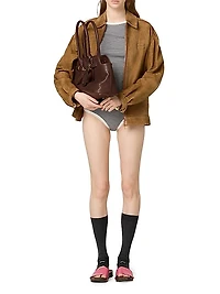 Suede Blouson Jacket