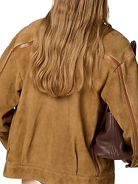 Suede Blouson Jacket