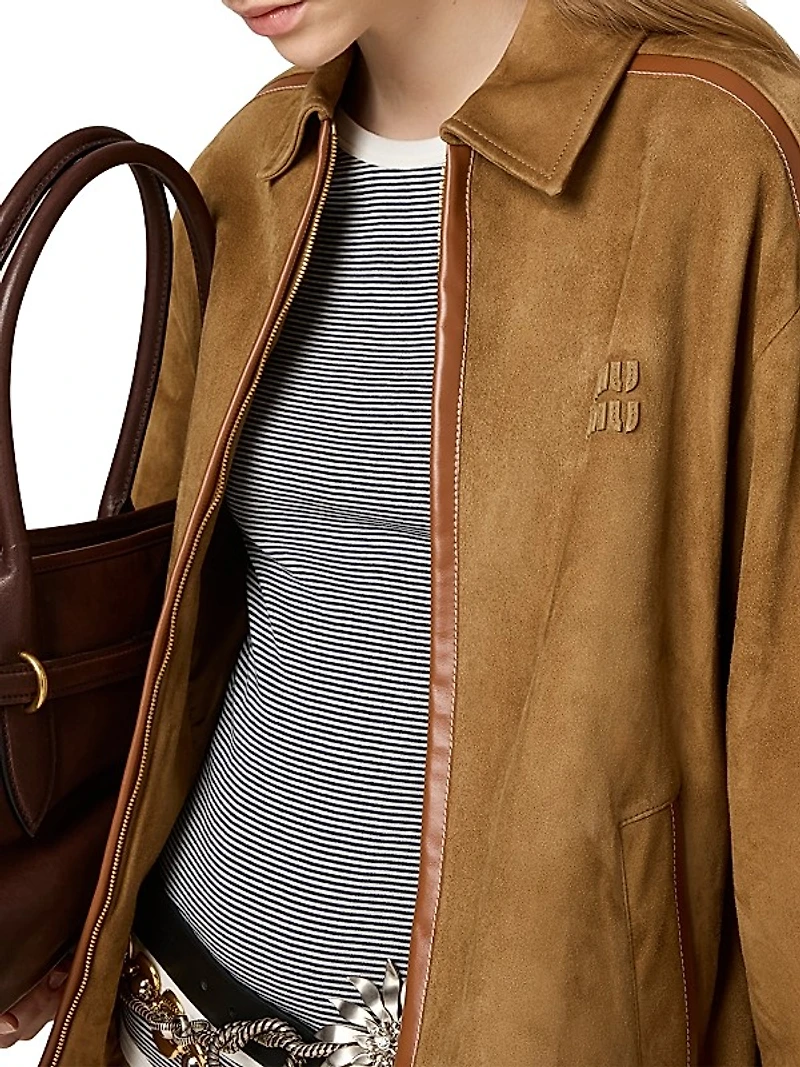 Suede Blouson Jacket