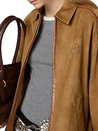 Suede Blouson Jacket