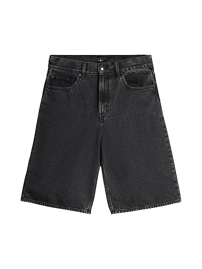 Wide-Leg Jean Shorts