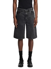 Wide-Leg Jean Shorts