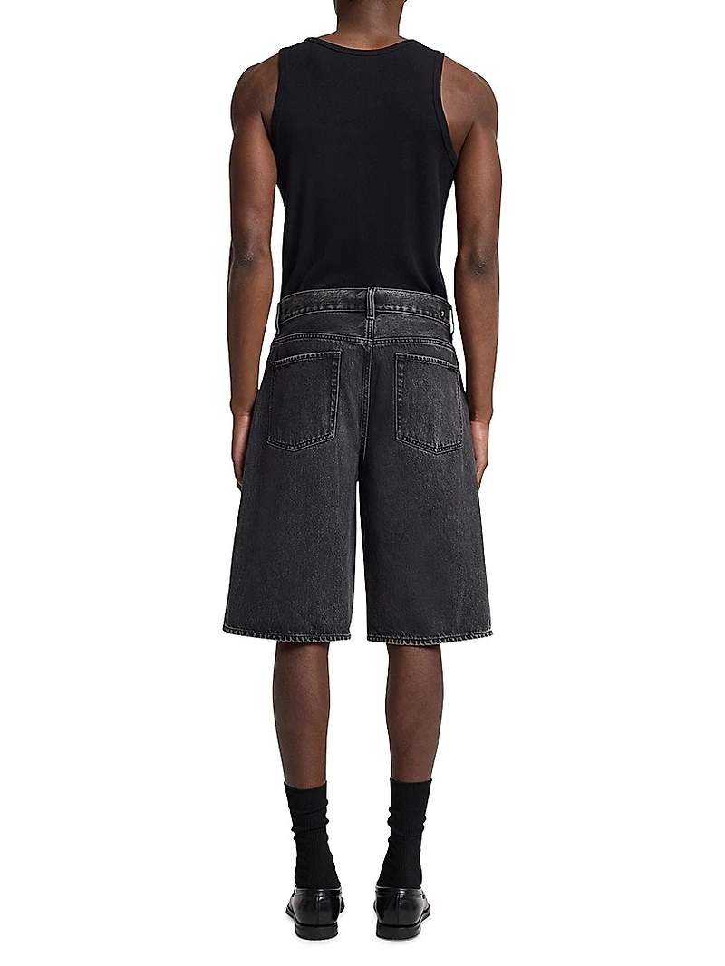 Wide-Leg Jean Shorts