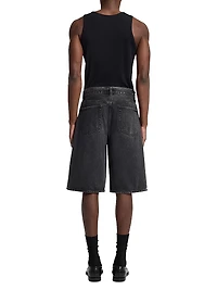 Wide-Leg Jean Shorts