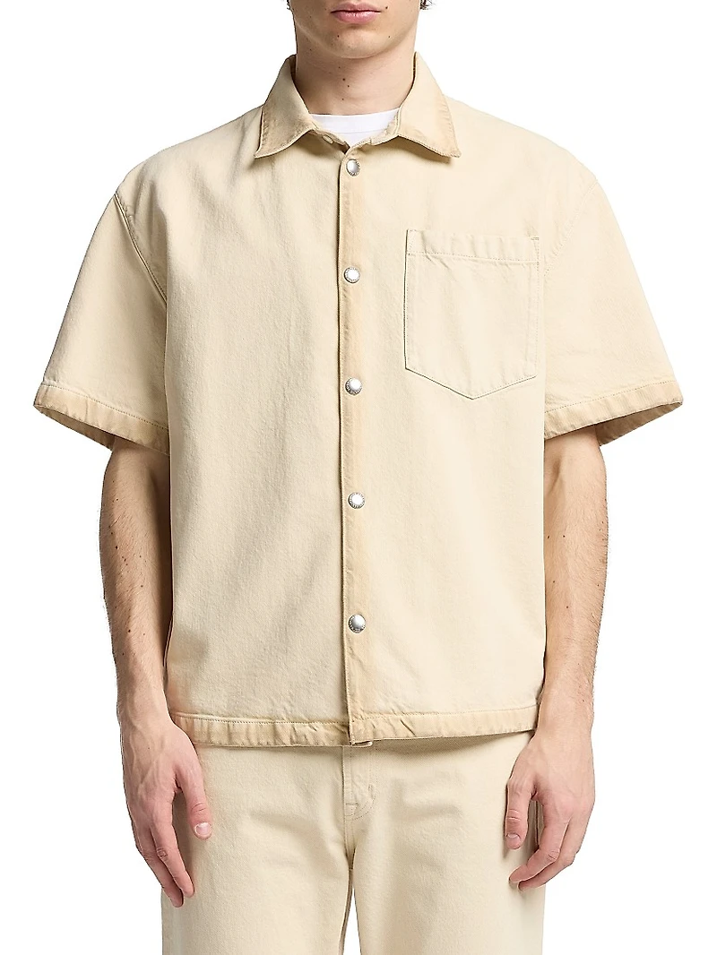 Regular-Fit Cotton Short-Sleeve Shirt