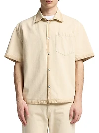 Regular-Fit Cotton Short-Sleeve Shirt