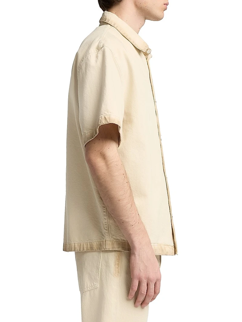 Regular-Fit Cotton Short-Sleeve Shirt