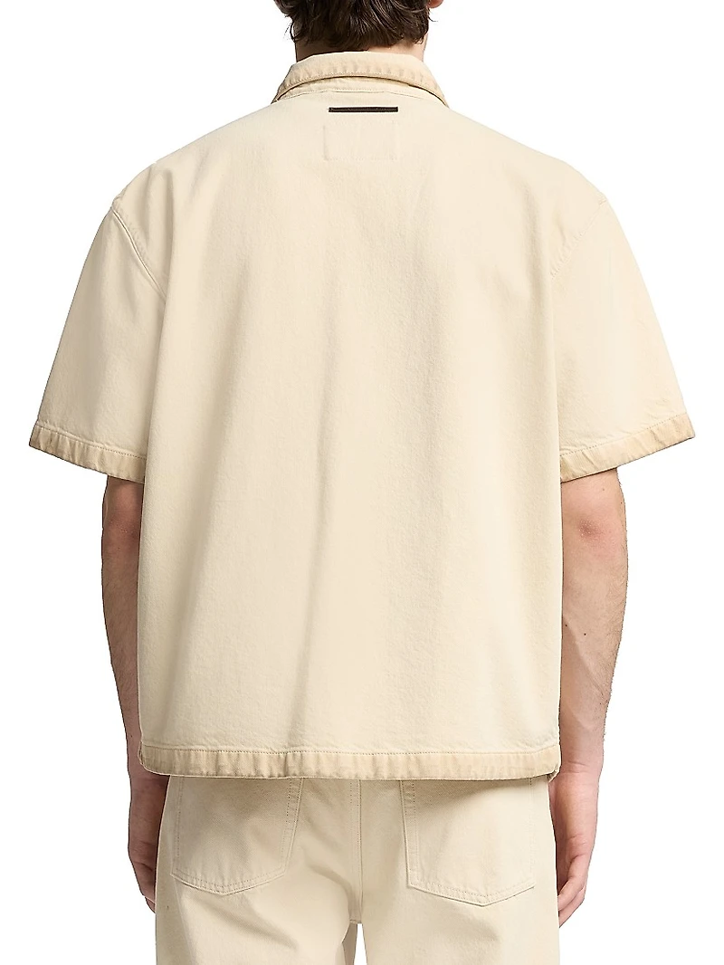 Regular-Fit Cotton Short-Sleeve Shirt