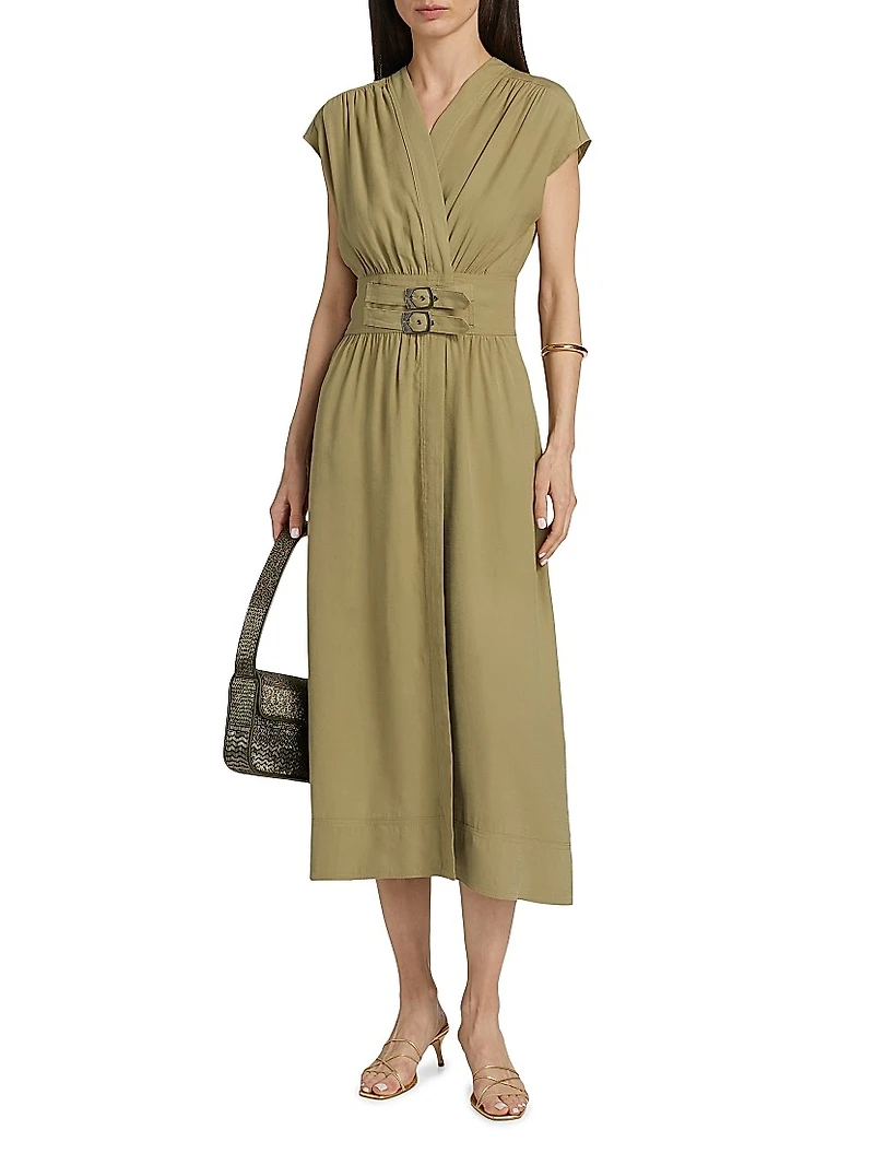 Dove Belted Midi-Dress