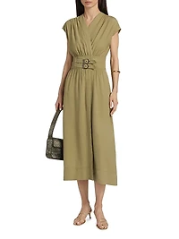 Dove Belted Midi-Dress