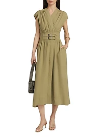 Dove Belted Midi-Dress