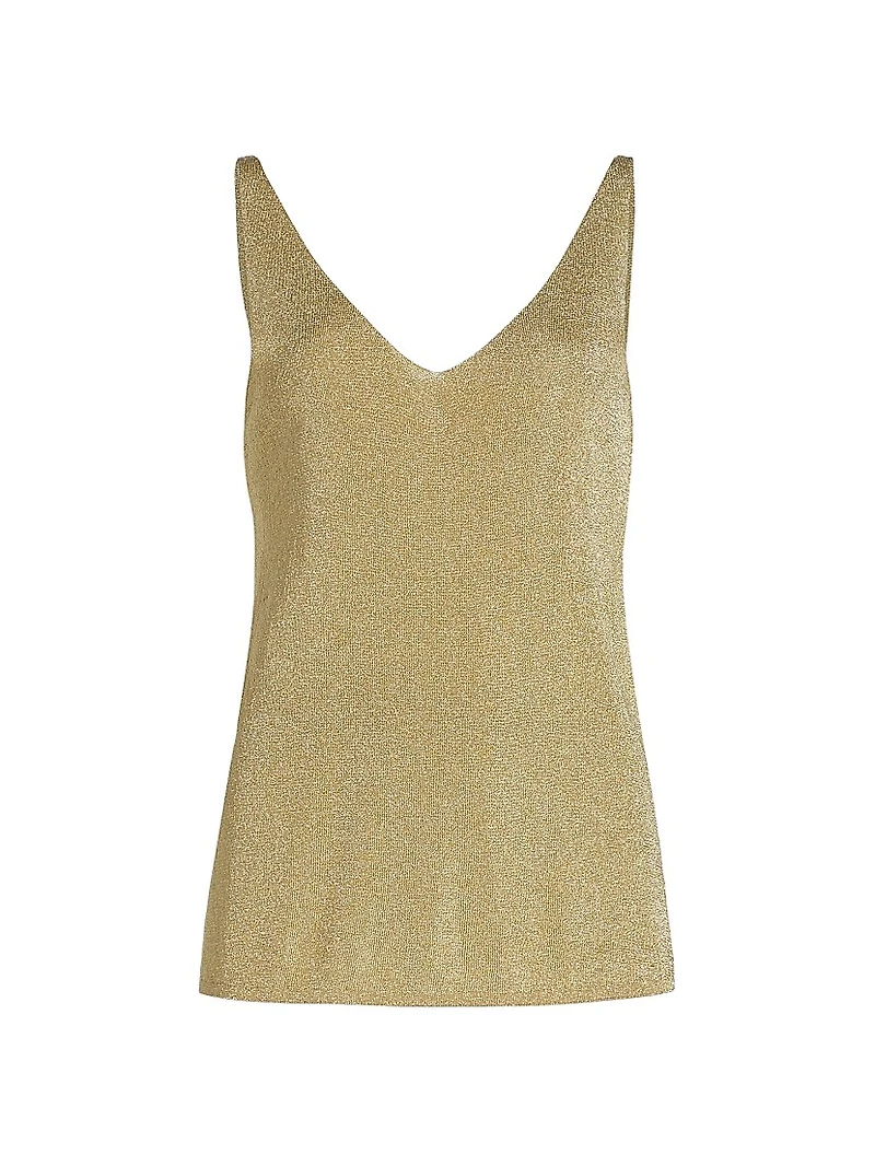 Zuani Shimmer V-Neck Sleeveless Top