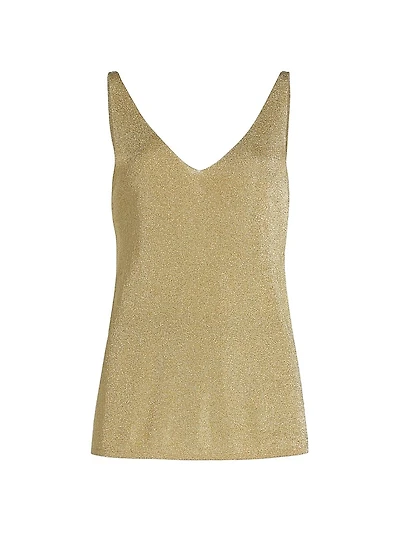 Zuani Shimmer V-Neck Sleeveless Top