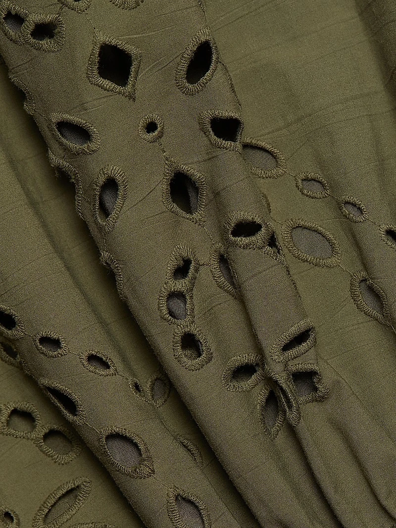 Bonie Eyelet Sleeveless A-Line Maxi Dress