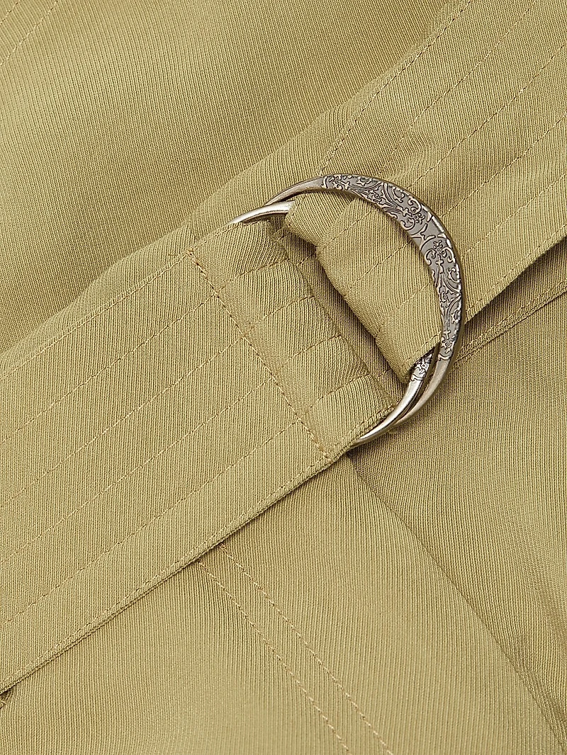 Demie Belted Pleated-Front Shorts