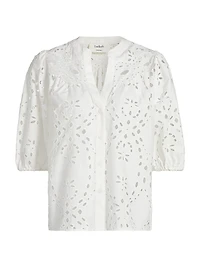 Beatrice Eyelet Cotton Shirt