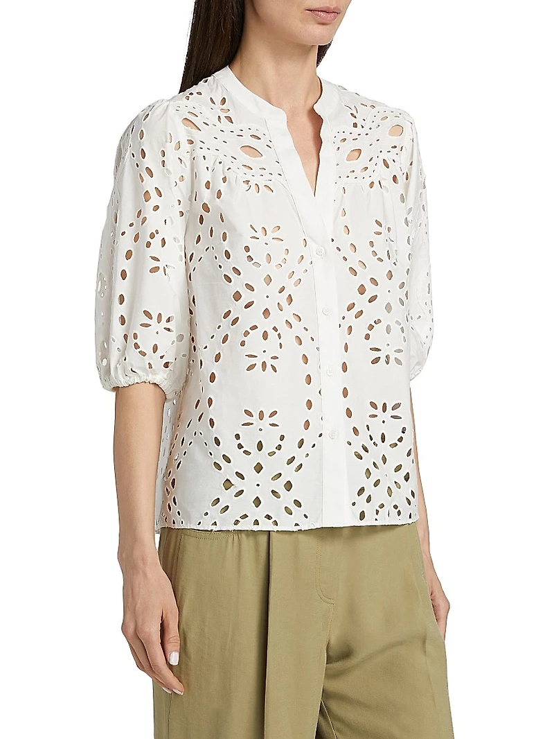 Beatrice Eyelet Cotton Shirt