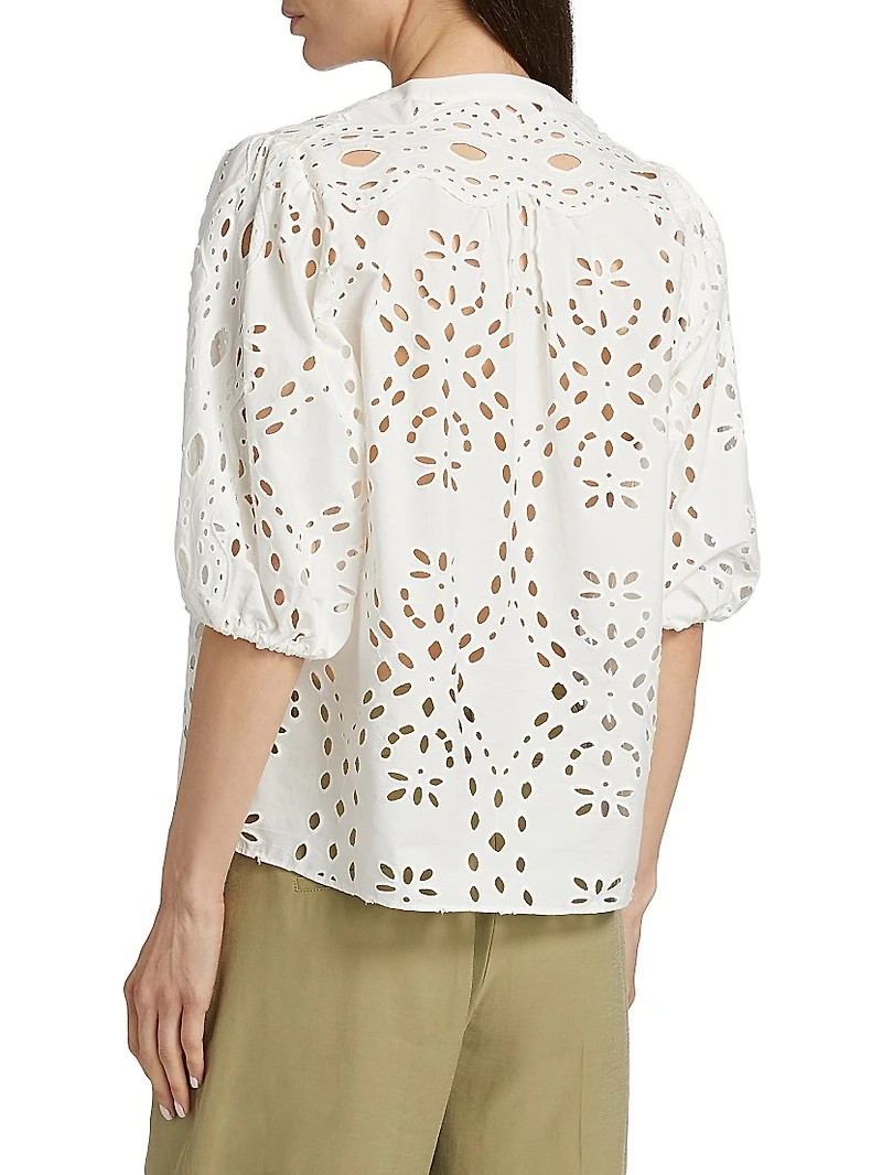 Beatrice Eyelet Cotton Shirt