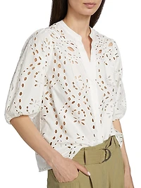 Beatrice Eyelet Cotton Shirt