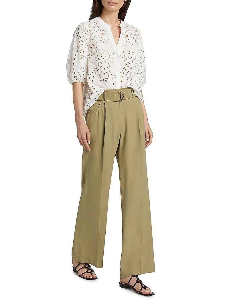 Beatrice Eyelet Cotton Shirt