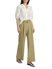 Beatrice Eyelet Cotton Shirt