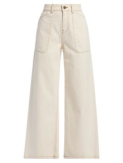Mallou Cotton High-Rise Wide-Leg Jeans