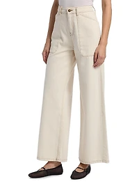 Mallou Cotton High-Rise Wide-Leg Jeans