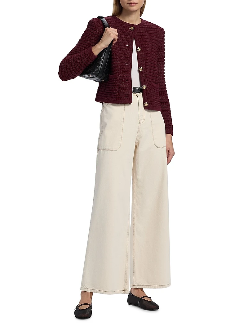 Mallou Cotton High-Rise Wide-Leg Jeans