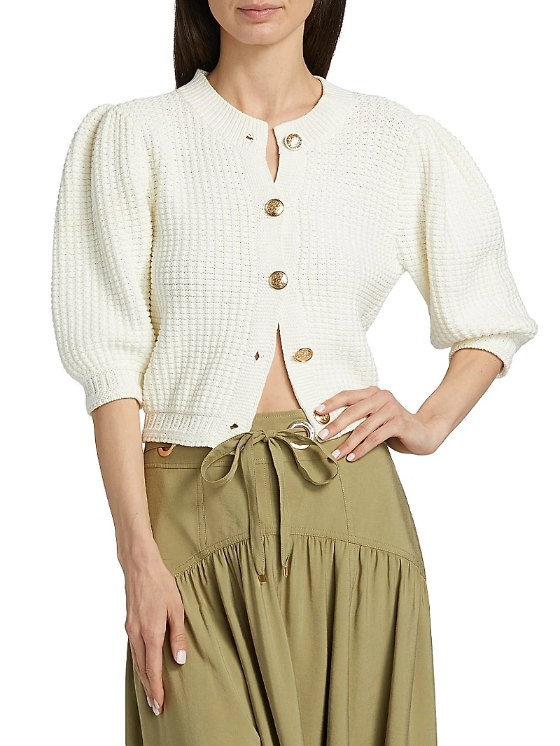 Garance Cotton-Blend Knit Cardigan