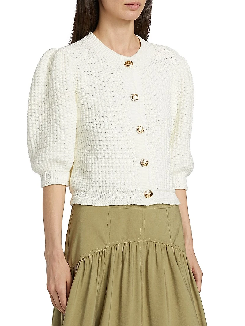 Garance Cotton-Blend Knit Cardigan