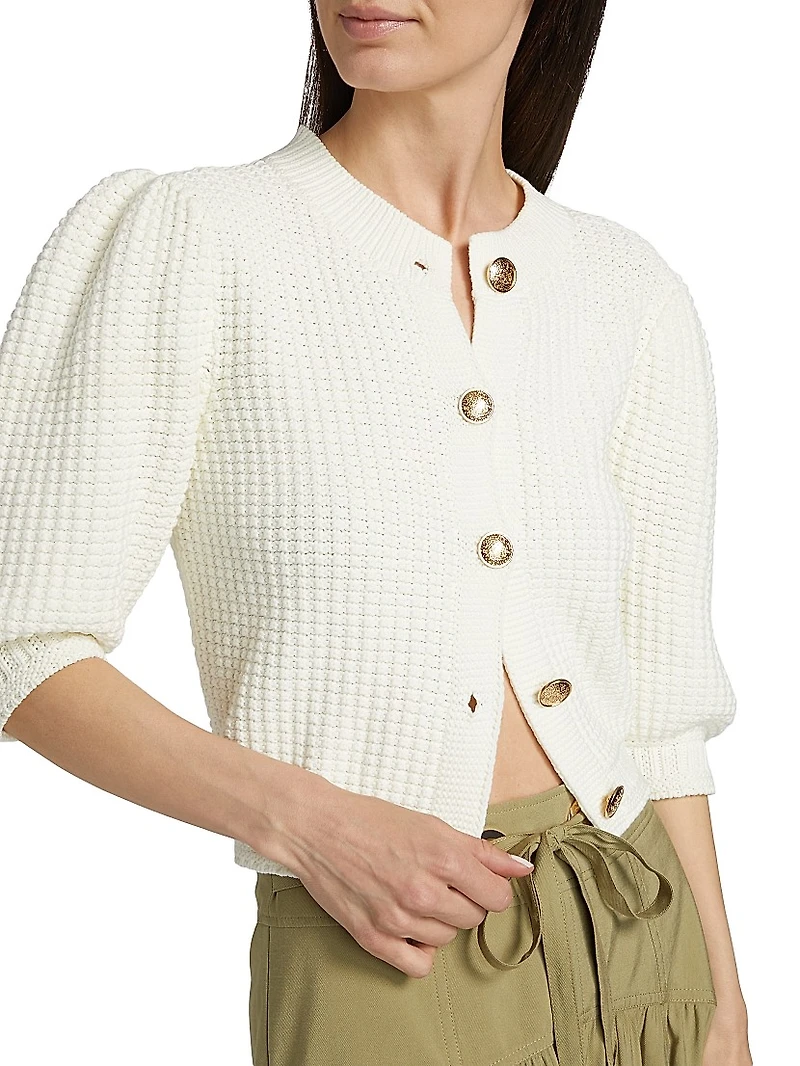 Garance Cotton-Blend Knit Cardigan