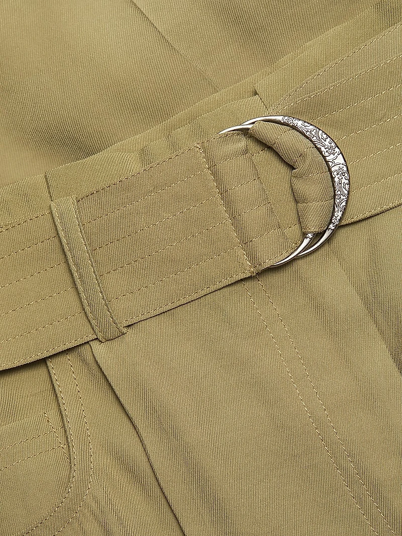 Dola Belted Pleated-Front Pants