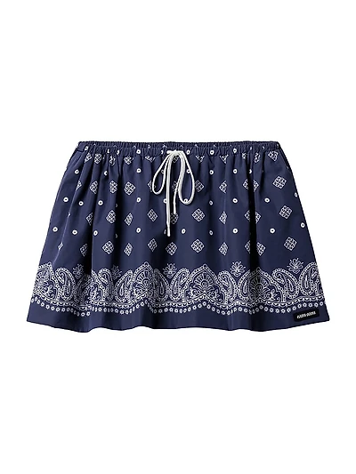 Bandana Print Poplin Miniskirt