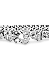 Cable Flex Buckle Bracelet Sterling Silver