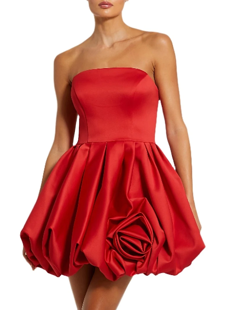 Rose Ruffle Bubble Minidress